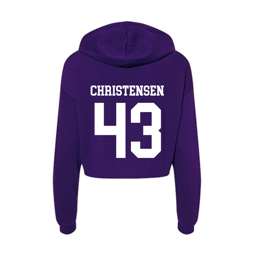 North Alabama - NCAA Football : Micah Christensen - Women's Crop Fleece Hooded Sweatshirt-1