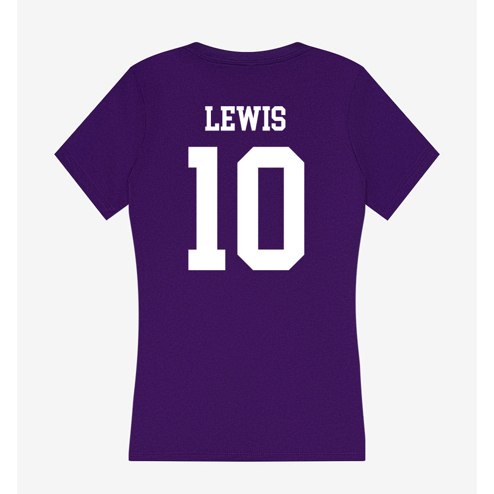 North Alabama - NCAA Beach Volleyball : Sarah Larkin Lewis - Women's V-Neck T-Shirt-1