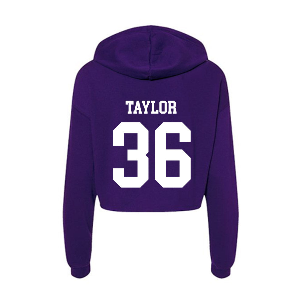 North Alabama - NCAA Football : John Taylor - Women's Crop Fleece Hooded Sweatshirt-1
