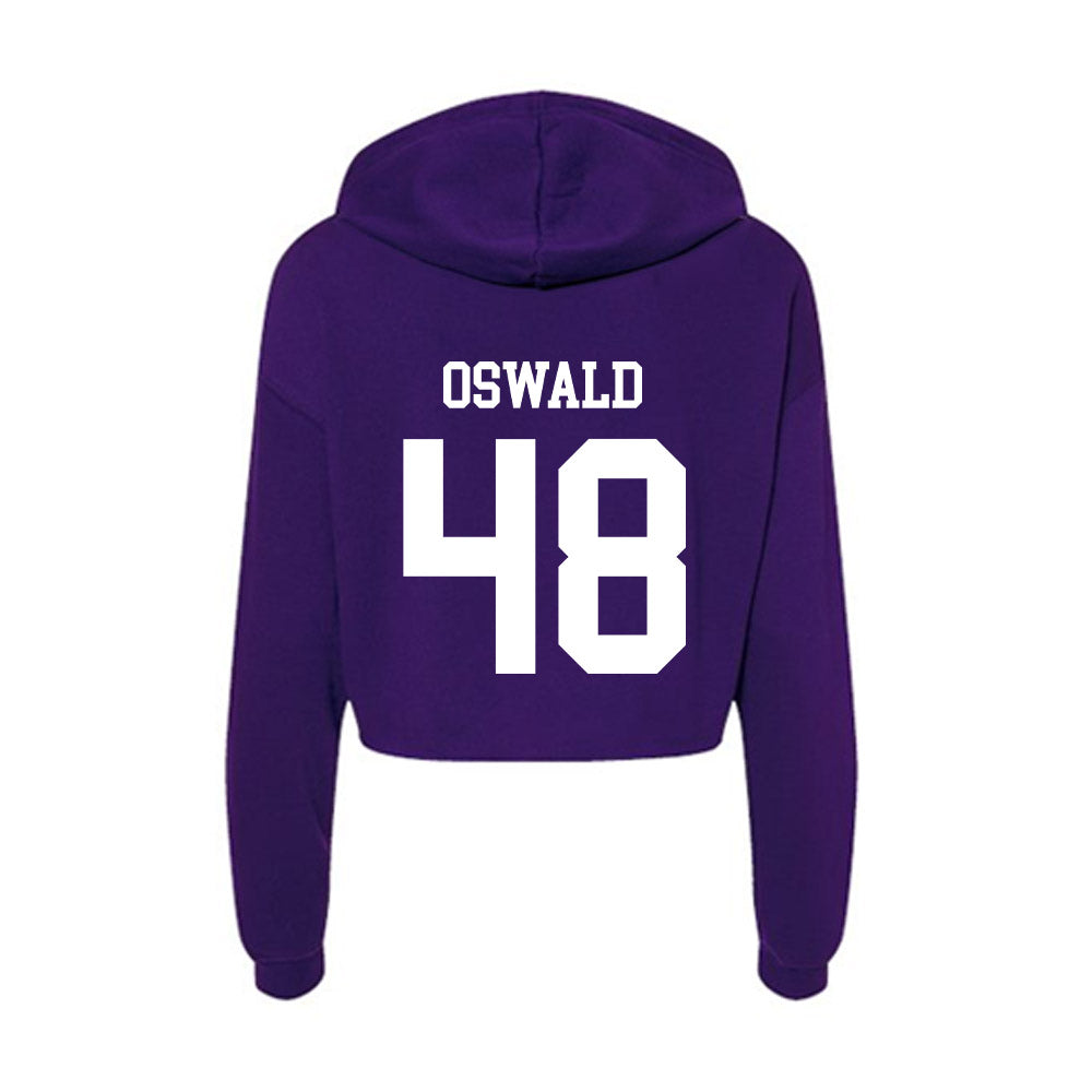 North Alabama - NCAA Baseball : Gavin Oswald - Women's Crop Fleece Hoodie-1