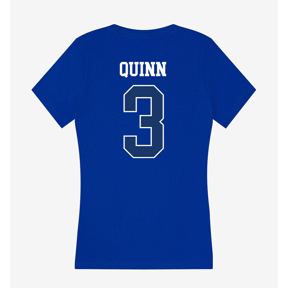 Drake - NCAA Men's Basketball : Jalen Quinn - Women's V-Neck T-Shirt-1