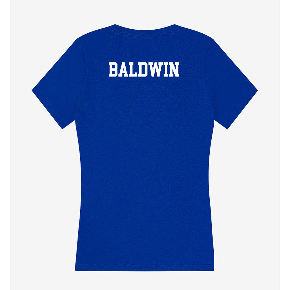 Drake - NCAA Men's Track & Field : Xavier Baldwin - Women's V-Neck T-Shirt-1