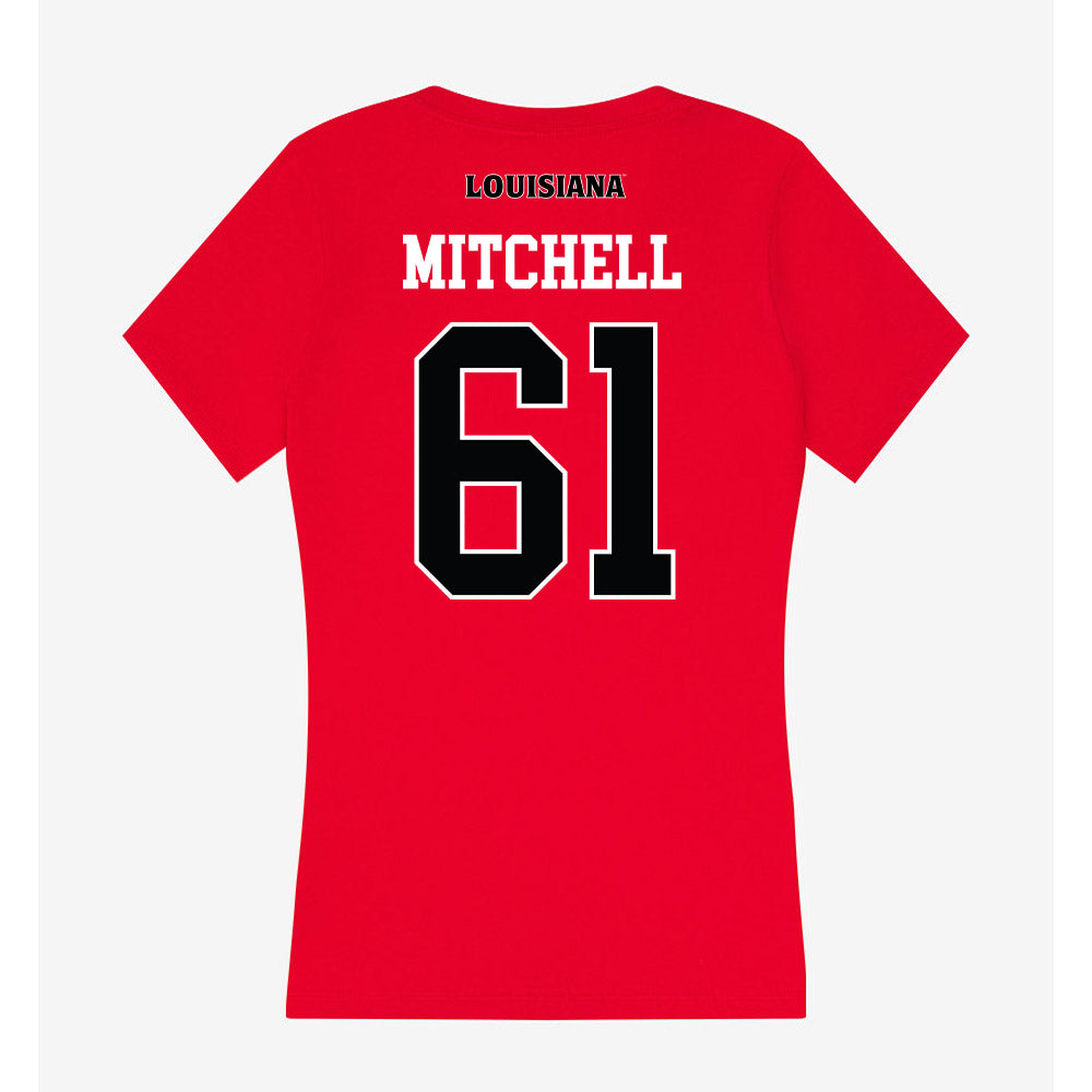 Louisiana - NCAA Football : Jayce Mitchell - Women's V-Neck T-Shirt-1