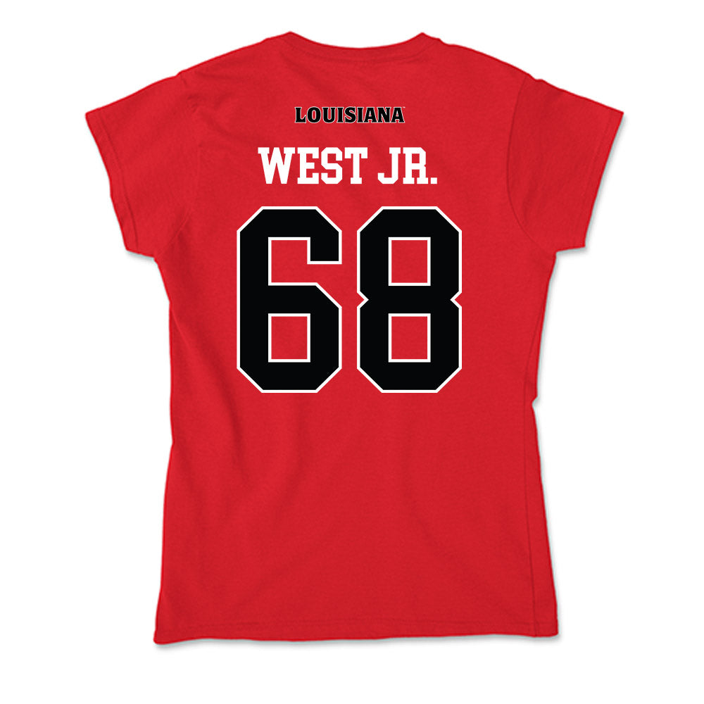 Louisiana - NCAA Football : Fitzgerald West Jr. - Soft Style Women’s T-Shirt-1