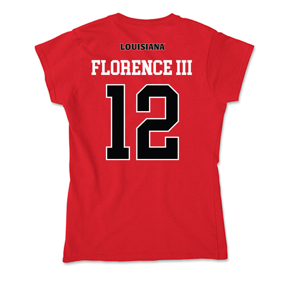 Louisiana - NCAA Men's Basketball : Derrick Florence III - Soft Style Women’s T-Shirt-1