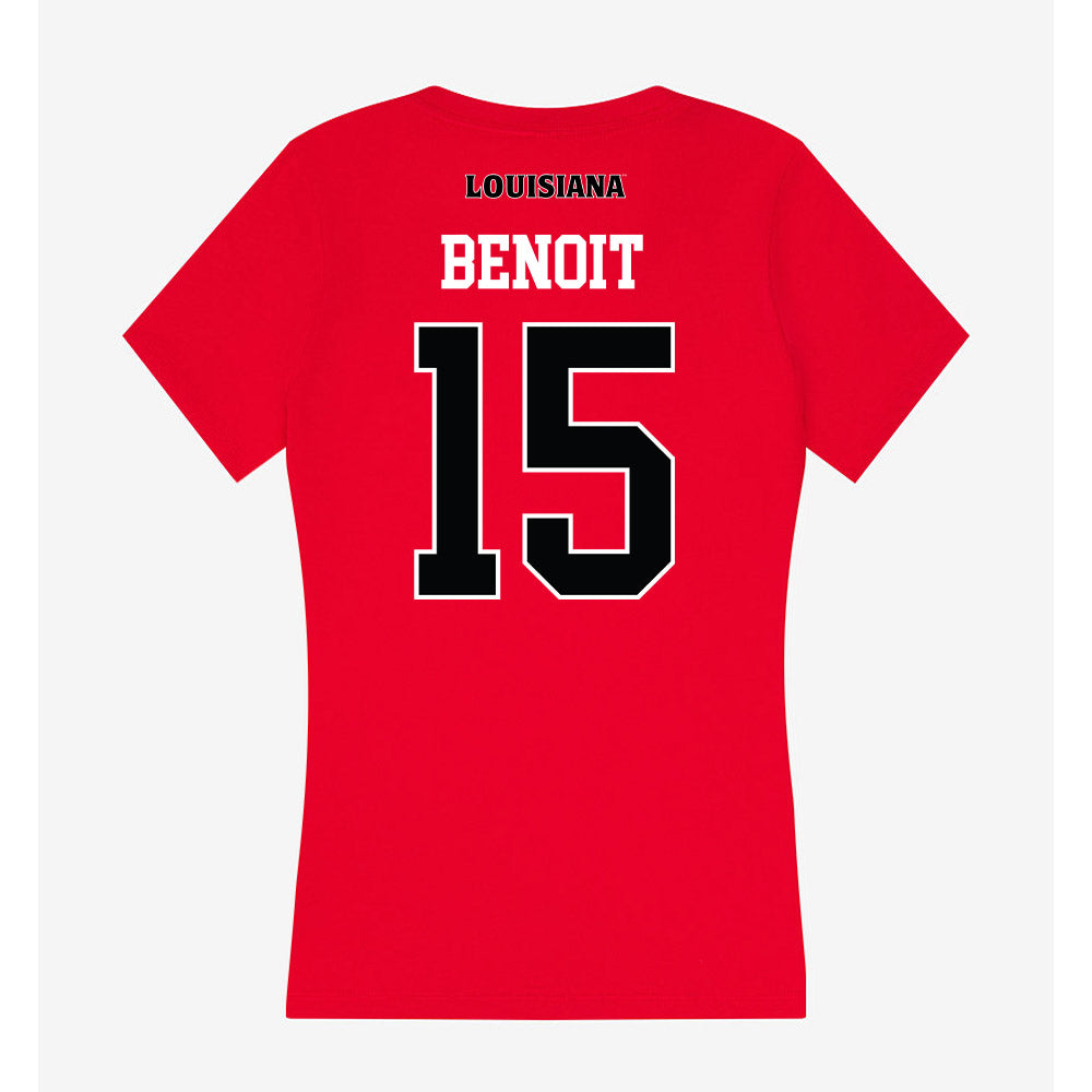 Louisiana - NCAA Women's Soccer : Lanie Benoit - Women's V-Neck T-Shirt-1