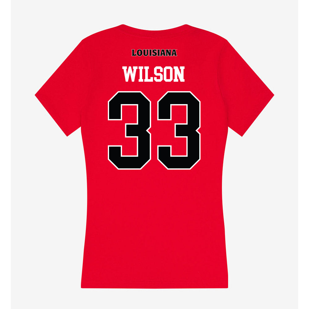 Louisiana - NCAA Baseball : Bryce Wilson - Women's V-Neck T-Shirt-1