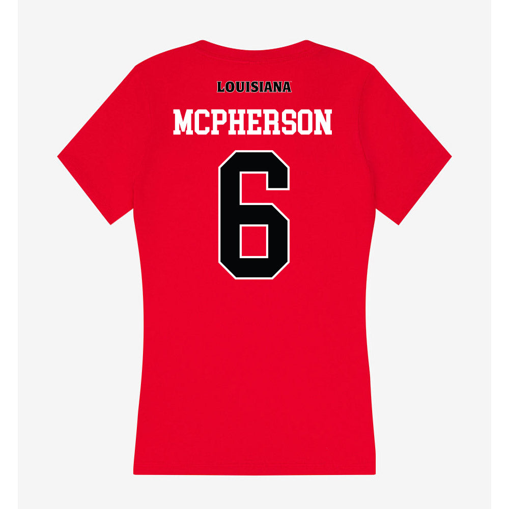 Louisiana - NCAA Football : conor Mcpherson - Women's V-Neck T-Shirt-1