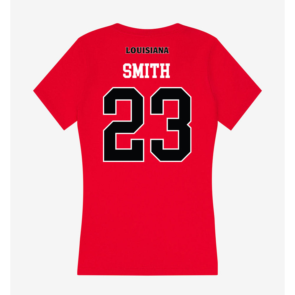 Louisiana - NCAA Softball : Emily Smith - Women's V-Neck T-Shirt-1