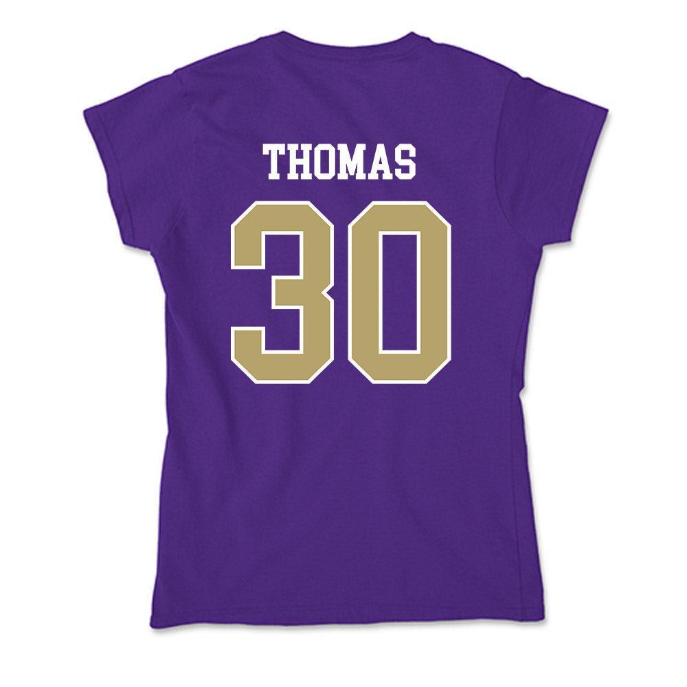 JMU - NCAA Football : Dkwan Thomas - Soft Style Women’s T-Shirt-1