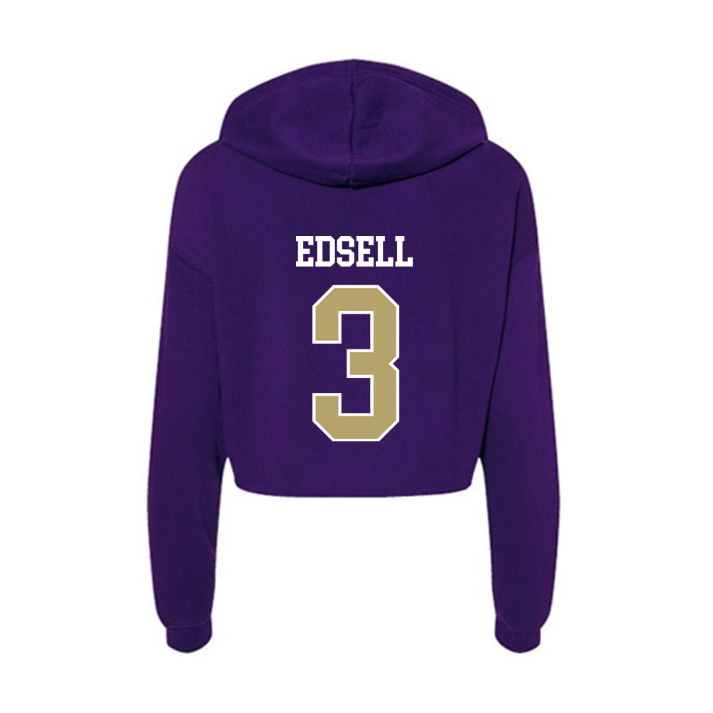 JMU - NCAA Women's Basketball : Reagan Edsell - Women's Crop Fleece Hooded Sweatshirt-1