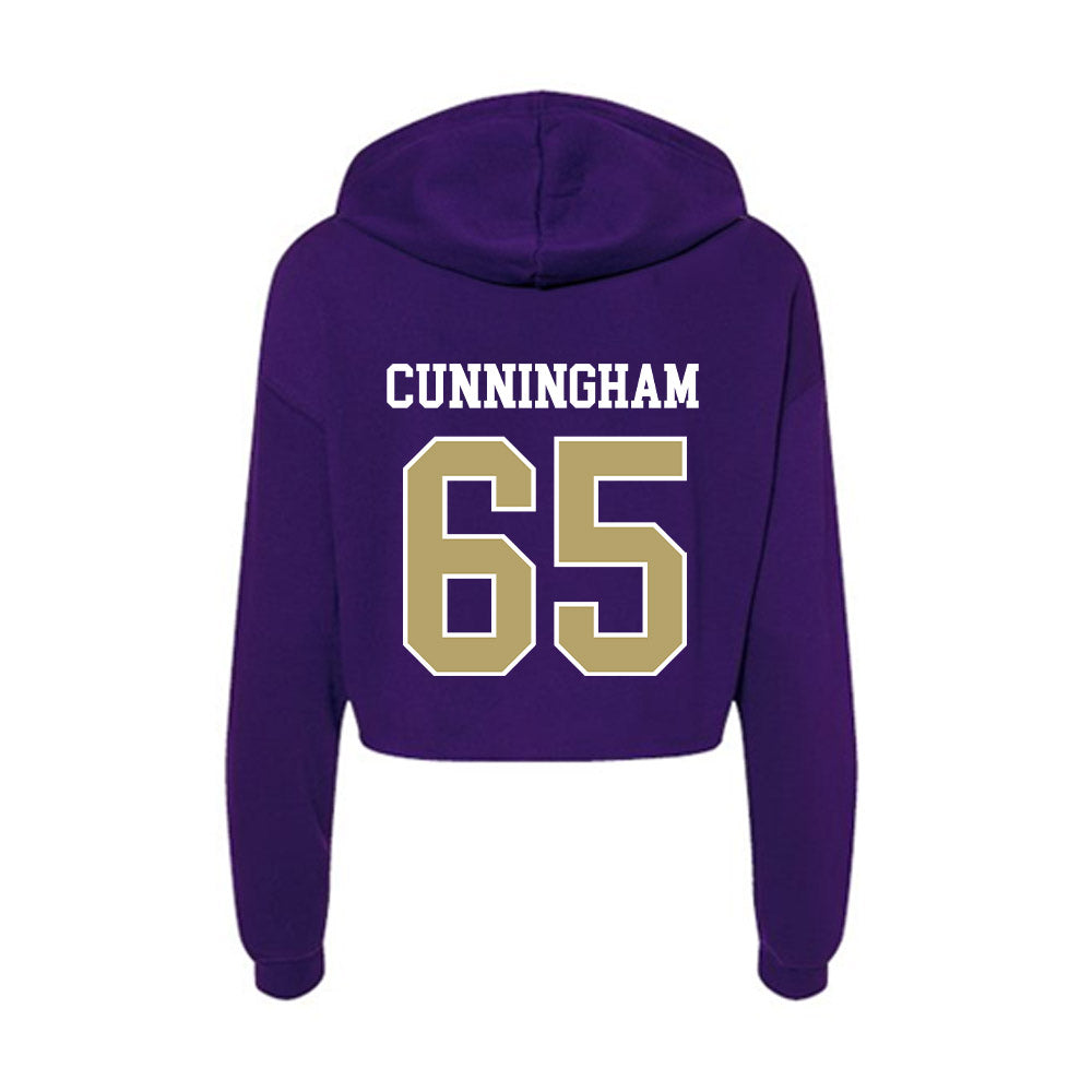 JMU - NCAA Football : Parker Cunningham - Women's Crop Fleece Hoodie-1