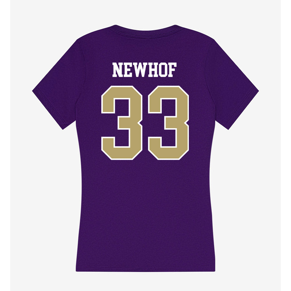 JMU - NCAA Men's Basketball : Gabe Newhof - Women's V-Neck T-Shirt-1