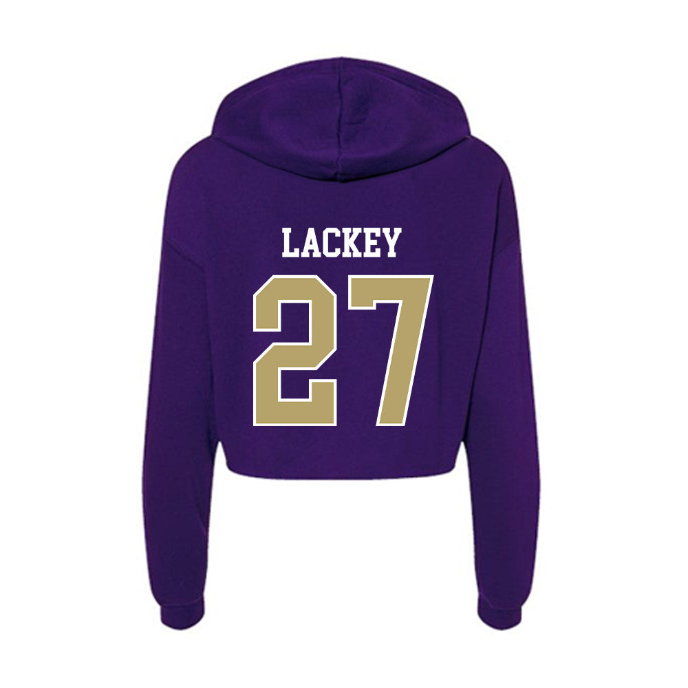 JMU - NCAA Women's Soccer : Ginny Lackey - Women's Crop Fleece Hoodie-1