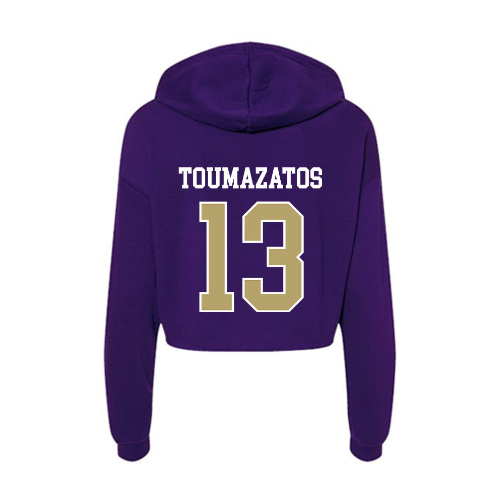 JMU - NCAA Women's Volleyball : Ana Toumazatos - Women's Crop Fleece Hoodie-1