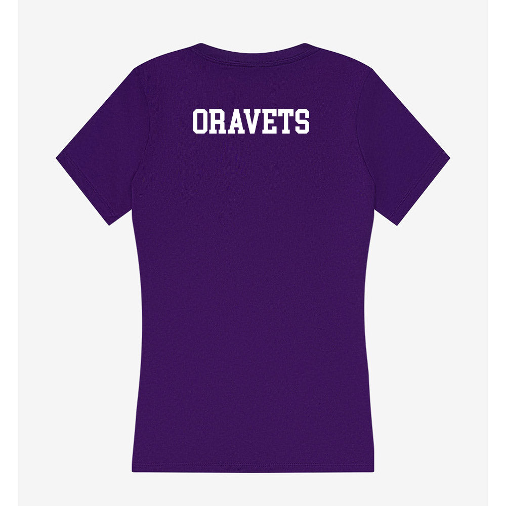 JMU - NCAA Women's Swimming & Diving : Sevanah Oravets - Women's V-Neck T-Shirt-1