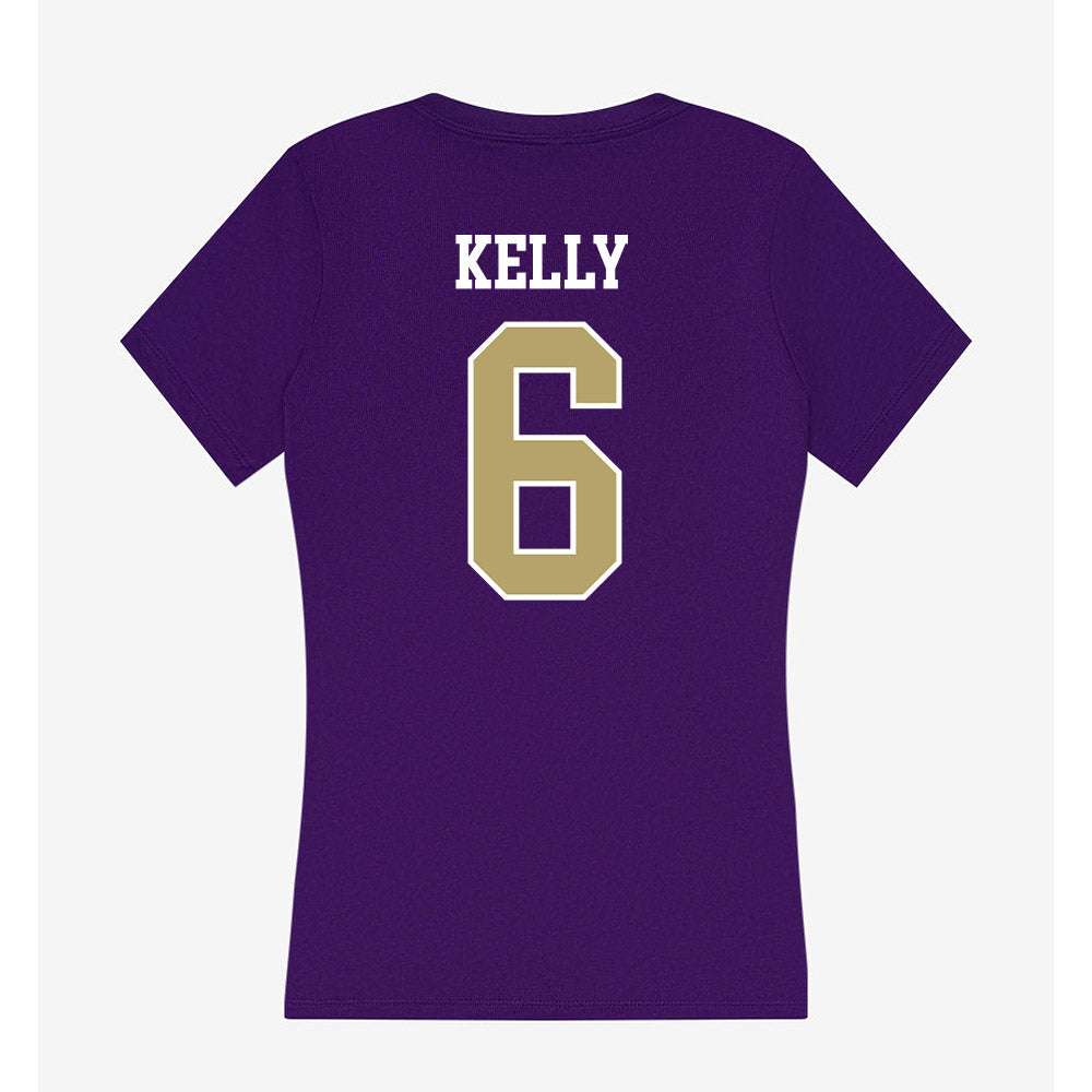 JMU - NCAA Football : DJ Kelly - Women's V-Neck T-Shirt-1