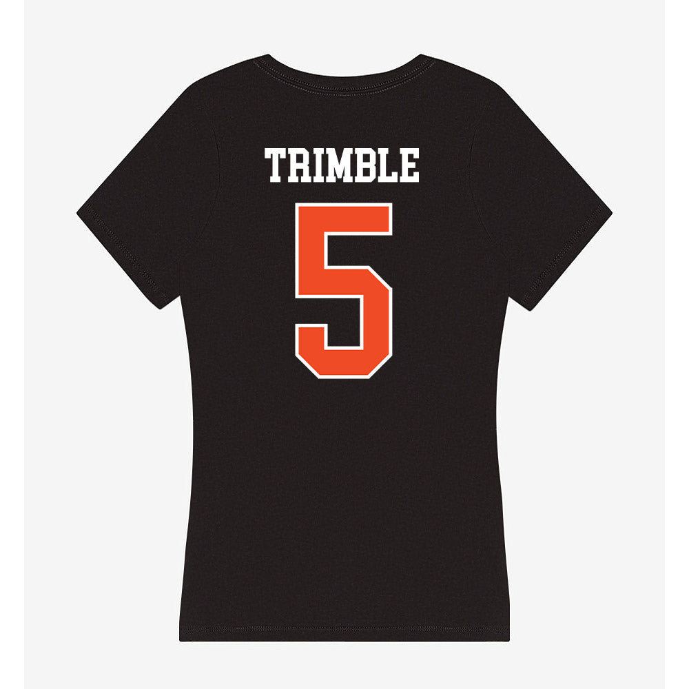 Campbell - NCAA Women's Lacrosse : Eva Trimble - Women's V-Neck T-Shirt-1