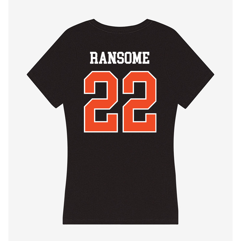 Campbell - NCAA Football : Greg Ransome - Women's V-Neck T-Shirt-1