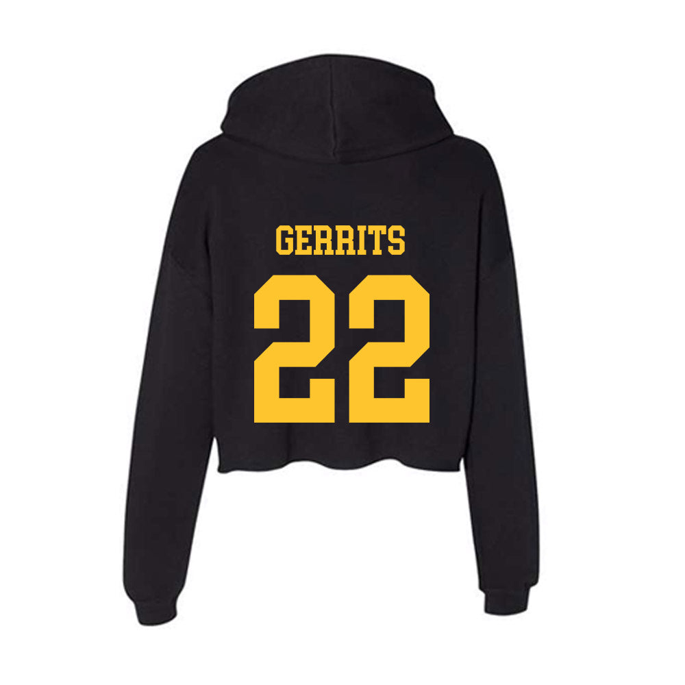 Wyoming - NCAA Men's Basketball : Parker Gerrits - Classic Shersey Women's Crop Fleece Hooded Sweatshirt-1