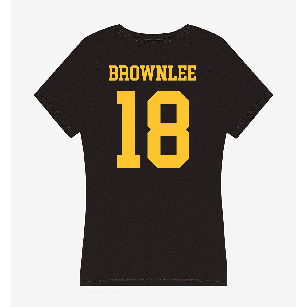 Wyoming - NCAA Football : Da'Marion Brownlee - Women's V-Neck T-Shirt-1