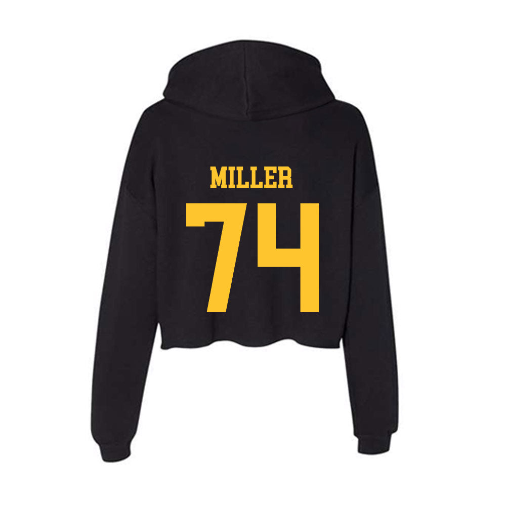 Wyoming - NCAA Football : Tariq Miller - Women's Crop Fleece Hoodie-1
