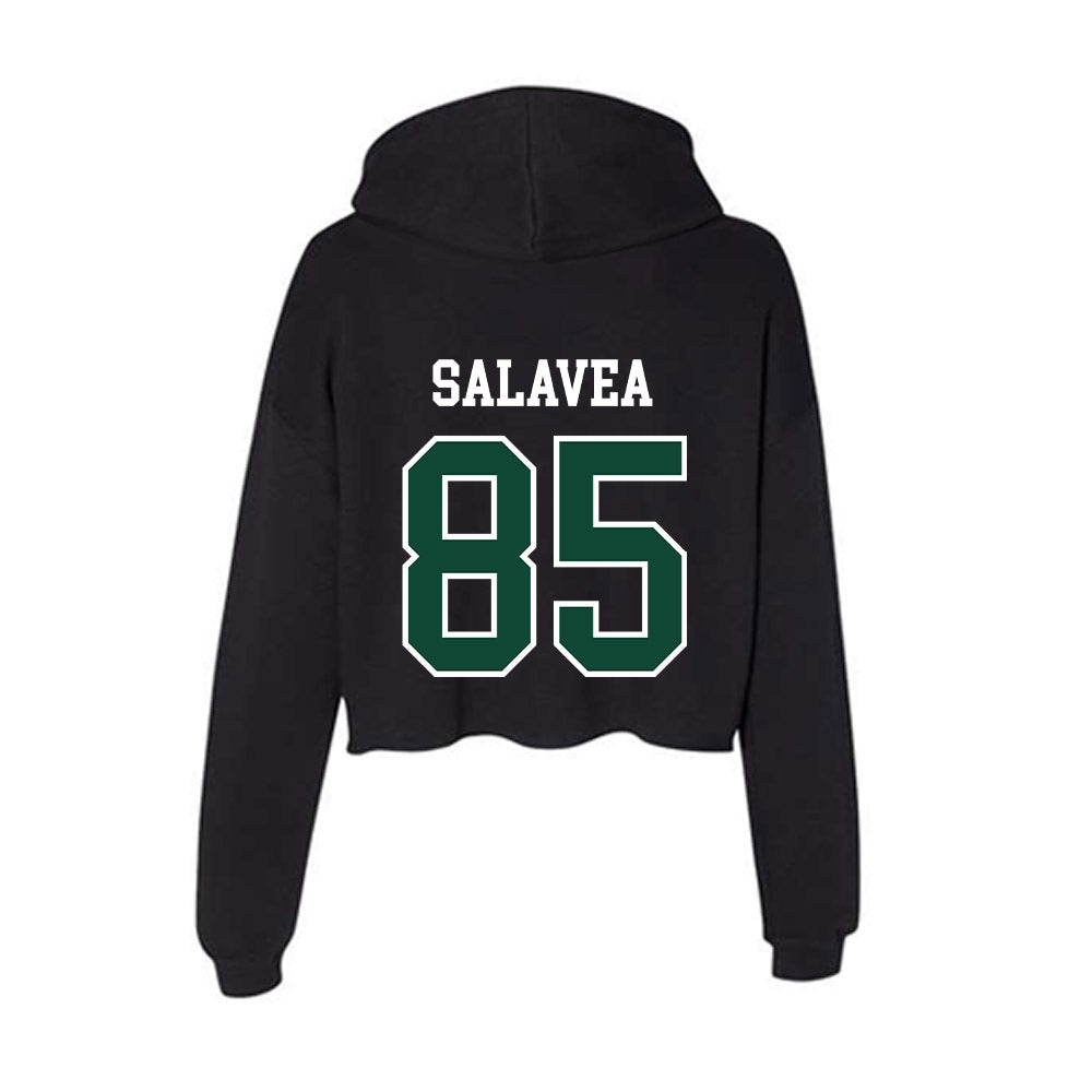 Hawaii - NCAA Football : Oakie Salavea - Women's Crop Fleece Hoodie-1