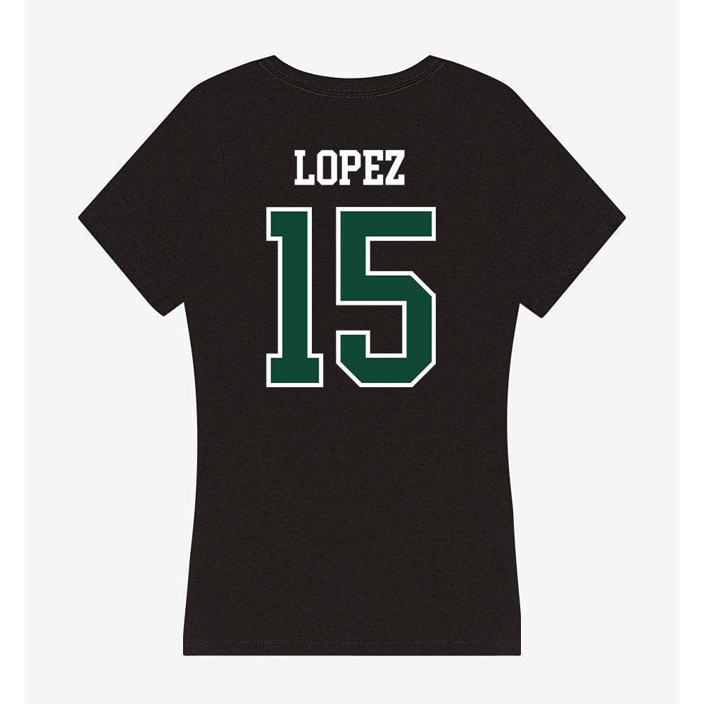 Hawaii - NCAA Women's Volleyball : Leilani Lopez - Women's V-Neck T-Shirt-1