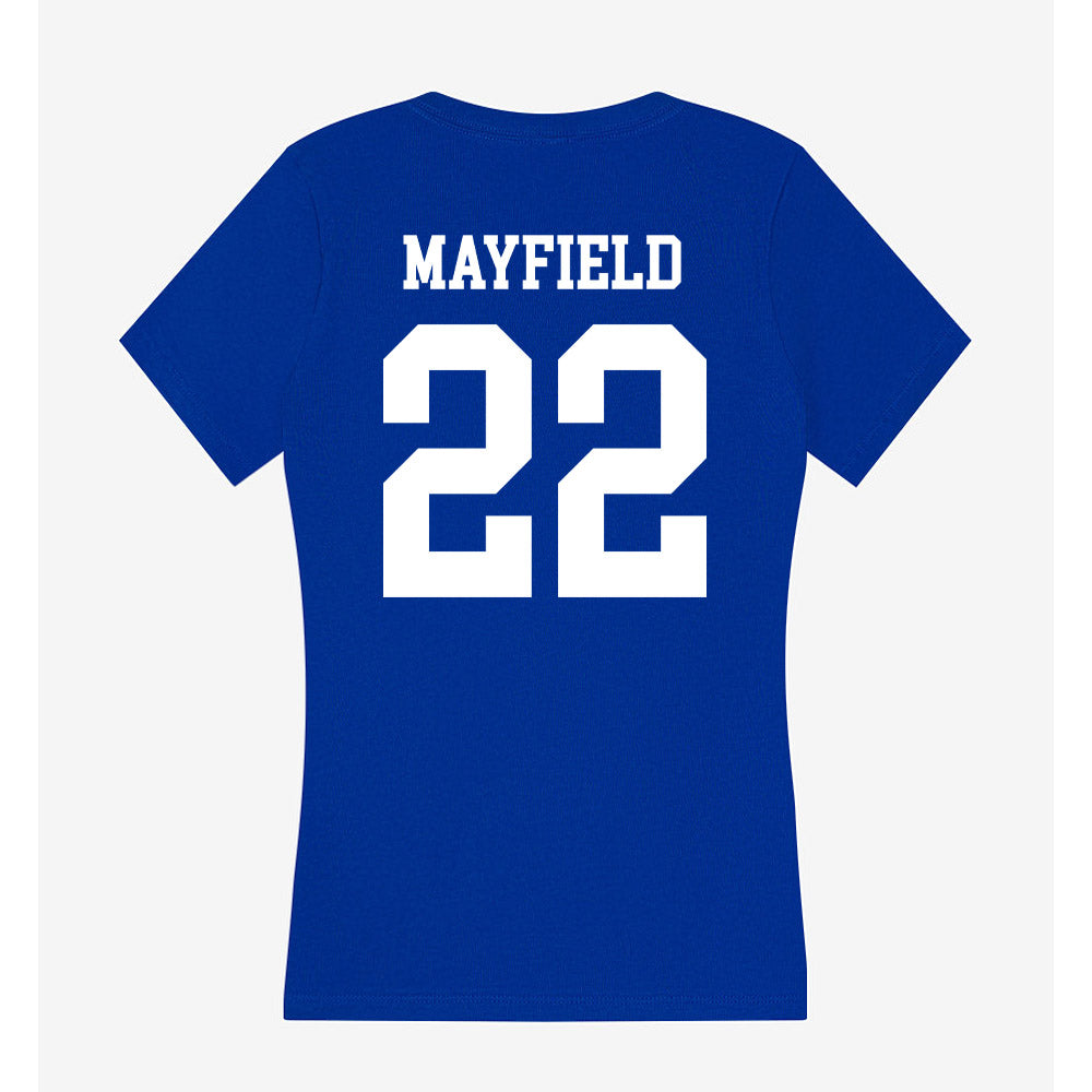 LA Tech - NCAA Football : Jadon Mayfield - Women's V-Neck T-Shirt-1