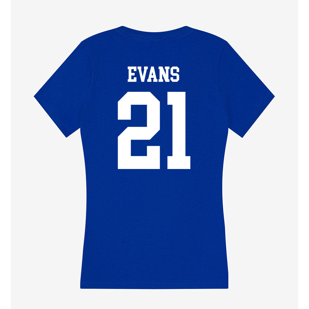 LA Tech - NCAA Women's Basketball : Kennedy Evans - Women's V-Neck T-Shirt-1
