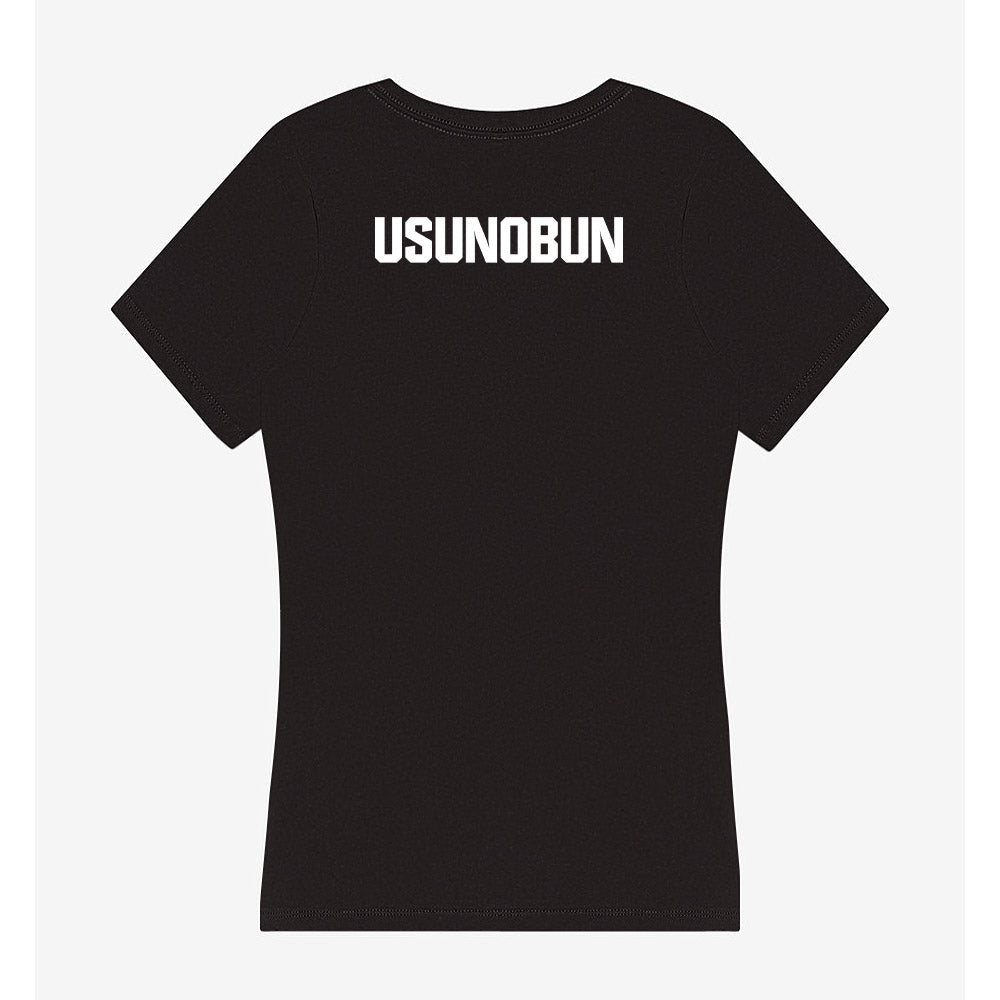 Arkansas State - NCAA Women's Track & Field : Queen Usunobun - Women's V-Neck T-Shirt-1