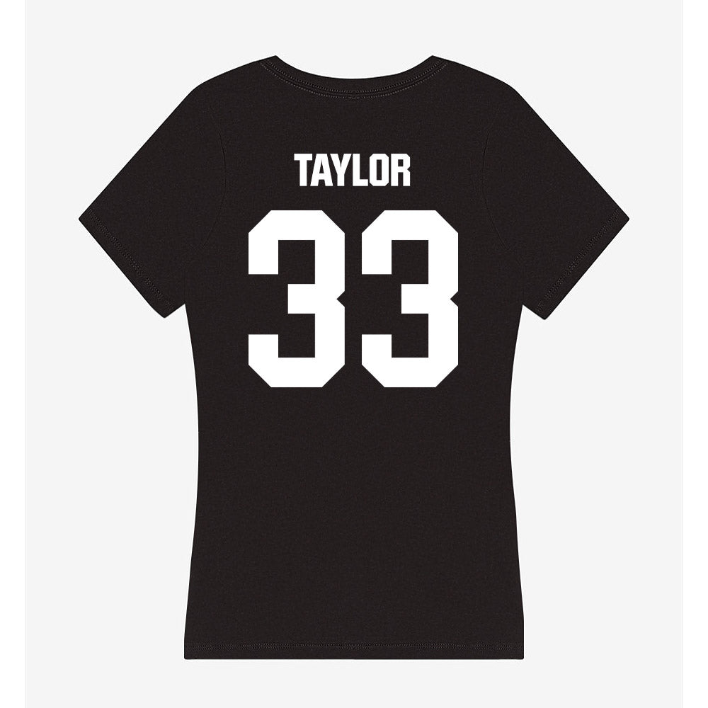 Arkansas State - NCAA Men's Basketball : Layne Taylor - Women's V-Neck T-Shirt-1