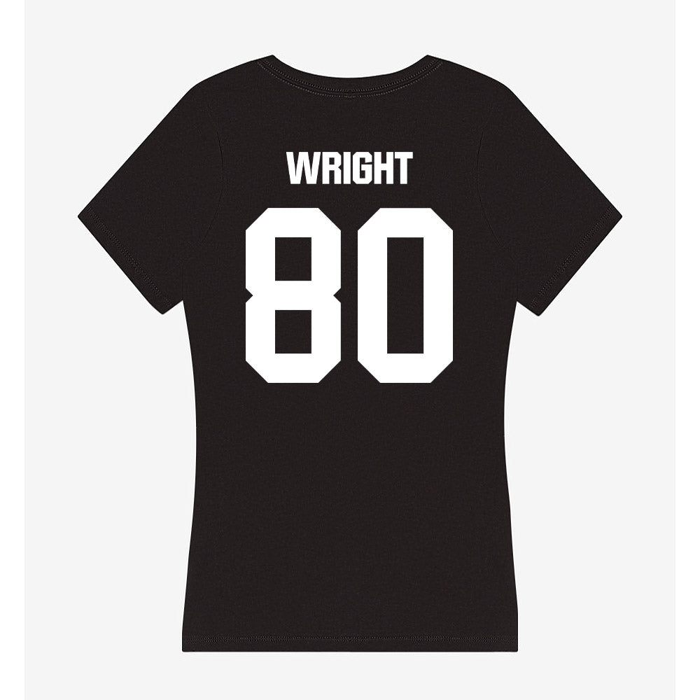 NMSU - NCAA Football : Izeyah Wright - Women's V-Neck T-Shirt-1