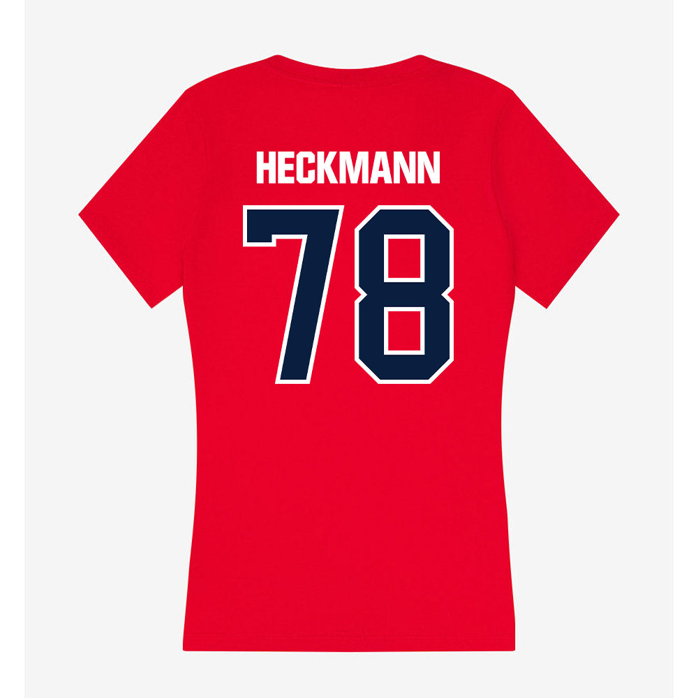 Liberty - NCAA Football : Blake Heckmann - Women's V-Neck T-Shirt-1