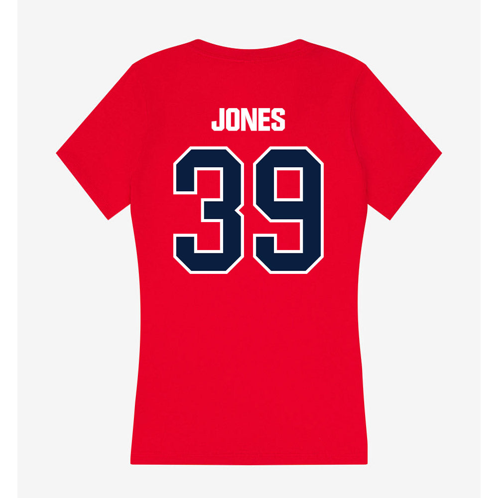 Liberty - NCAA Football : Carson Jones - Women's V-Neck T-Shirt-1