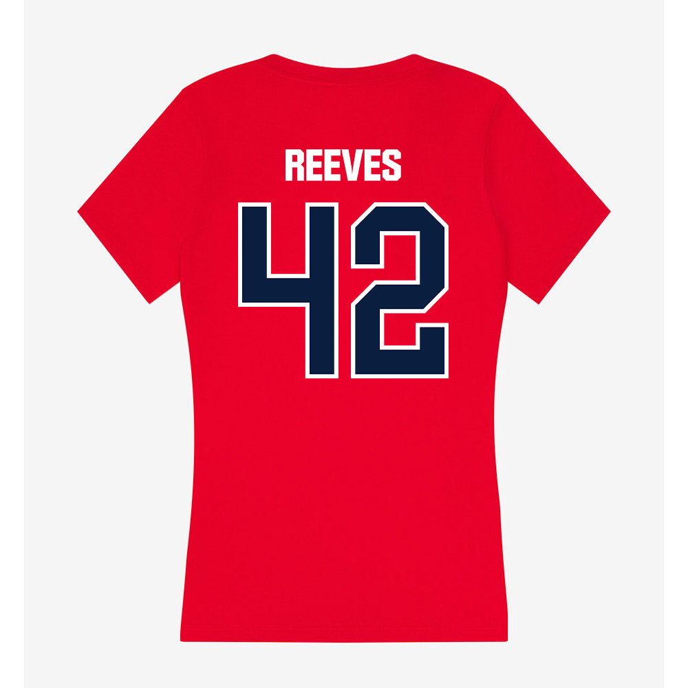 Liberty - NCAA Football : Chase Reeves - Women's V-Neck T-Shirt-1