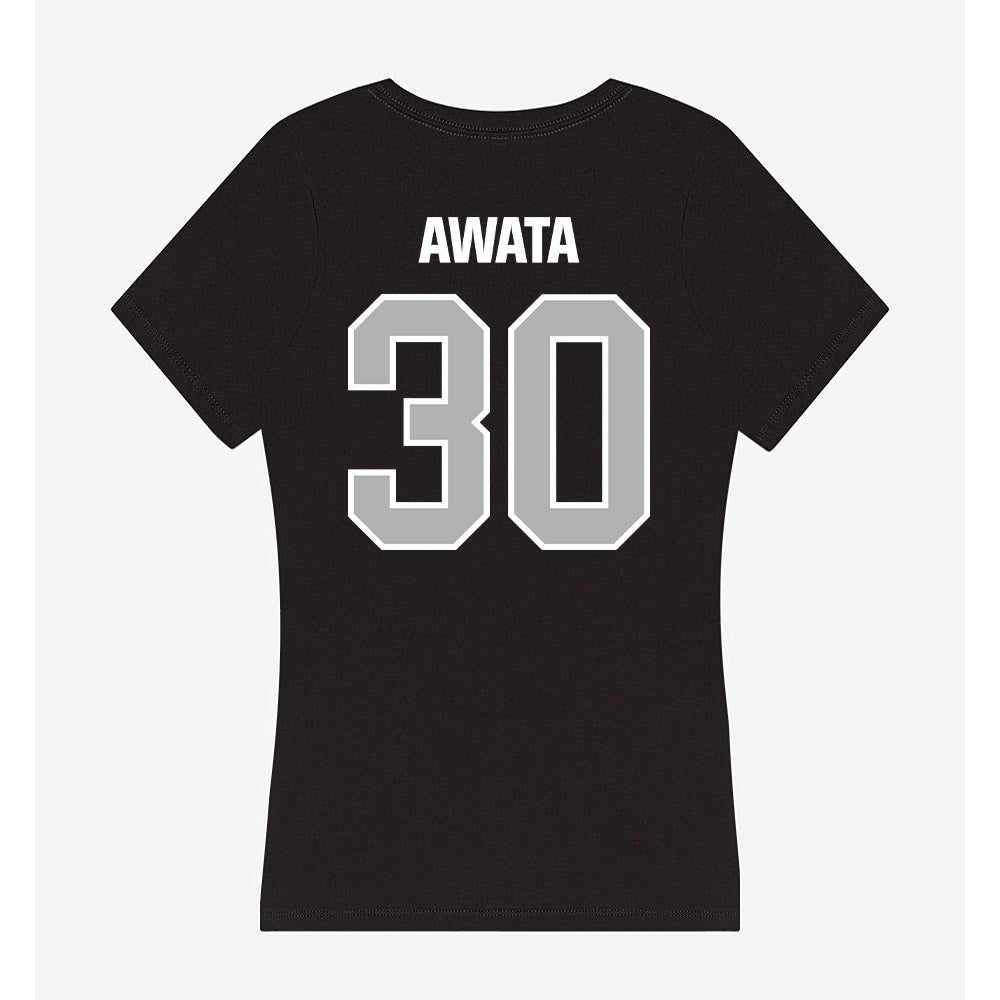 Troy - NCAA Men's Basketball : Hikaru Awata - Women's V-Neck T-Shirt-1