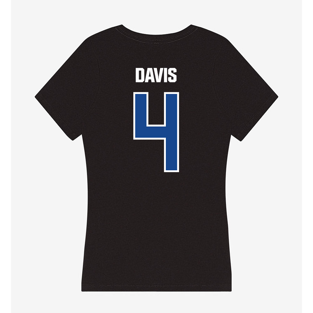 Grand Valley - NCAA Women's Basketball : Anayya Davis - Women's V-Neck T-Shirt-1