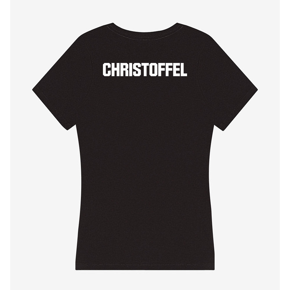 Grand Valley - NCAA Men's Swimming & Diving : Carsyn Christoffel - Women's V-Neck T-Shirt-1