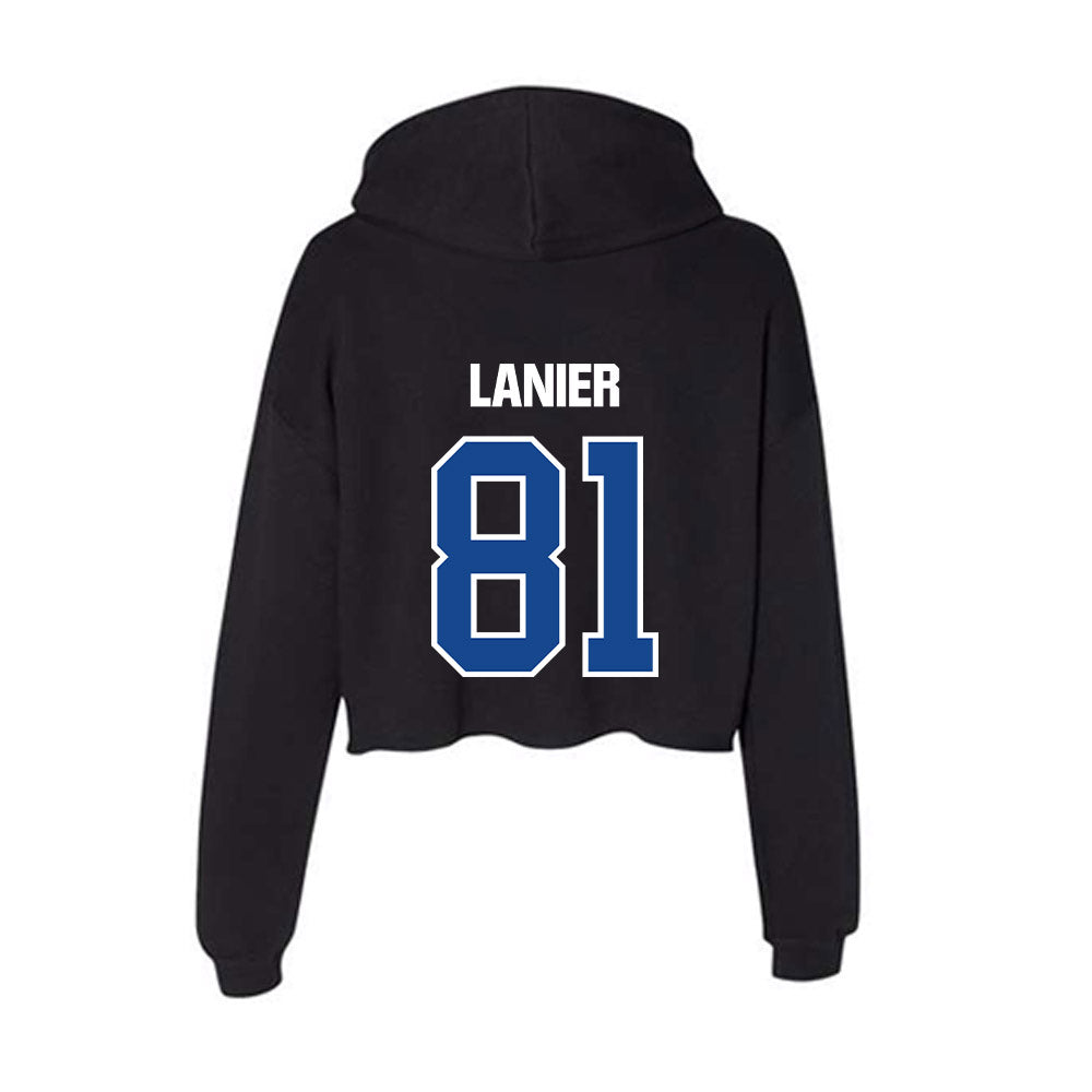 Grand Valley - NCAA Football : DeShaun Lanier - Women's Crop Fleece Hooded Sweatshirt-1