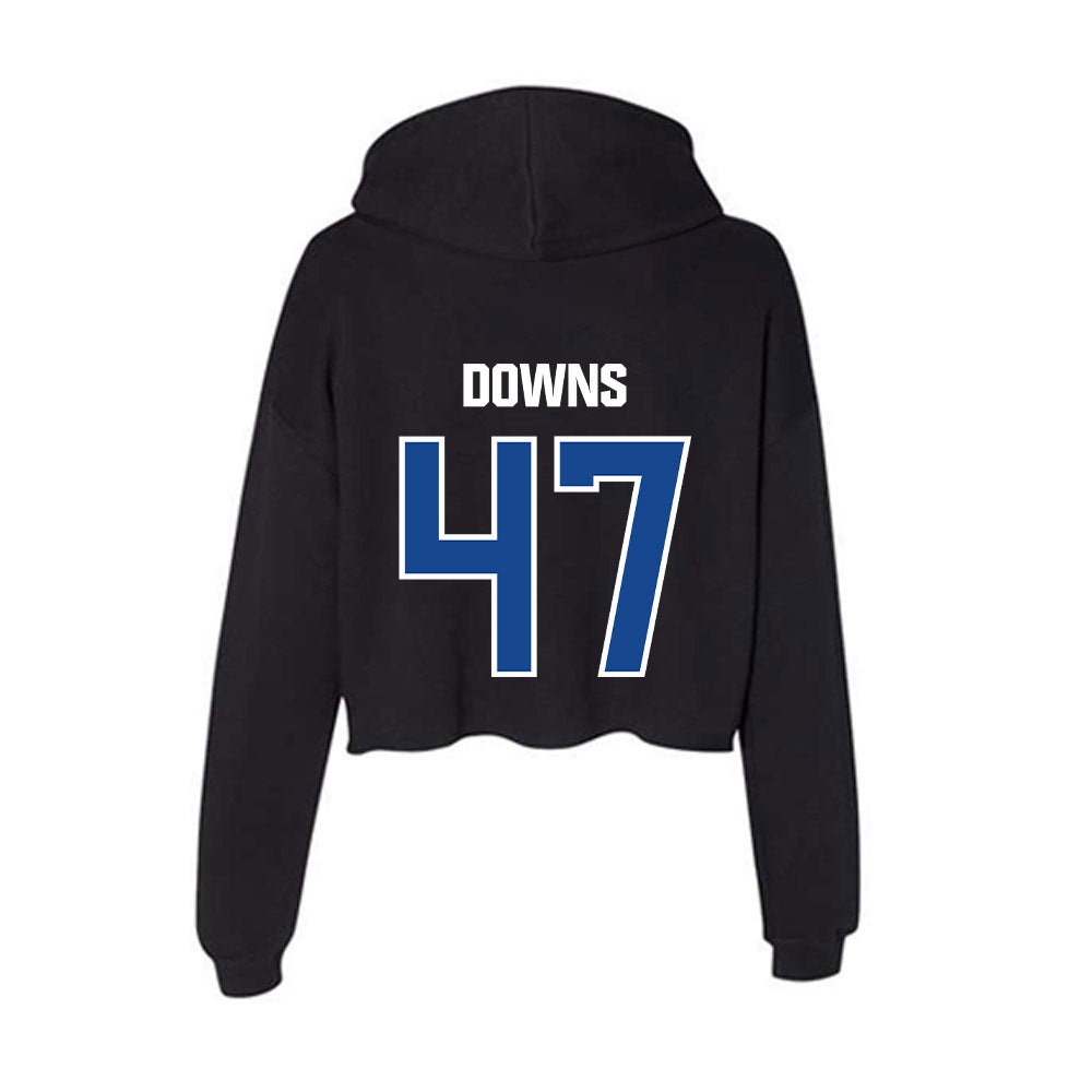 Grand Valley - NCAA Football : Jimmy Downs - Women's Crop Fleece Hoodie-1