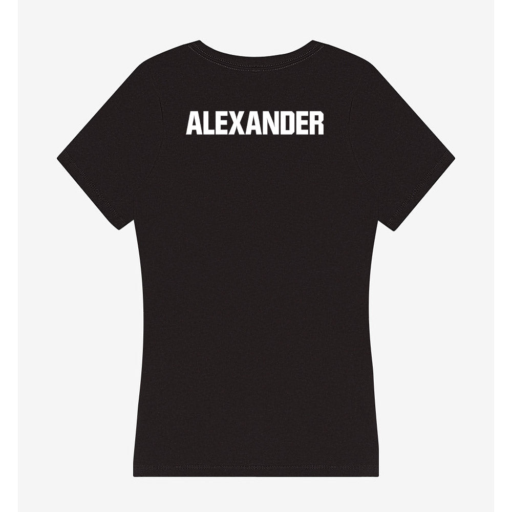 Grand Valley - NCAA Men's Track & Field : Jhavon Alexander - Women's V-Neck T-Shirt-1