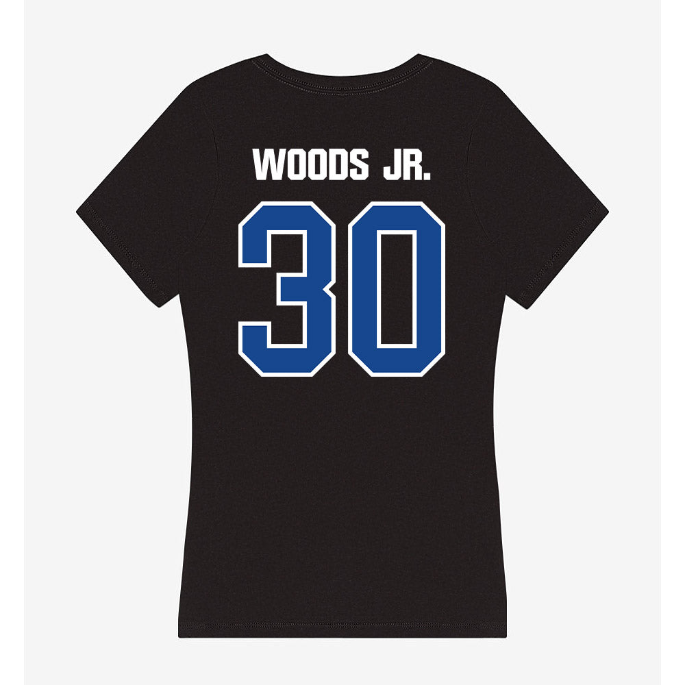 Grand Valley - NCAA Football : Derrick Woods Jr. - Women's V-Neck T-Shirt-1