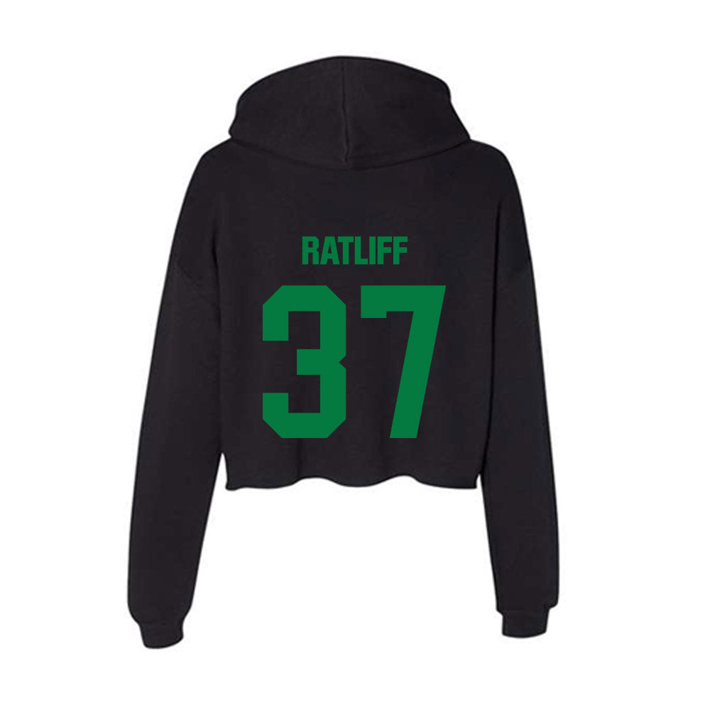 North Texas - NCAA Football : Ian Ratliff - Women's Crop Fleece Hoodie-1