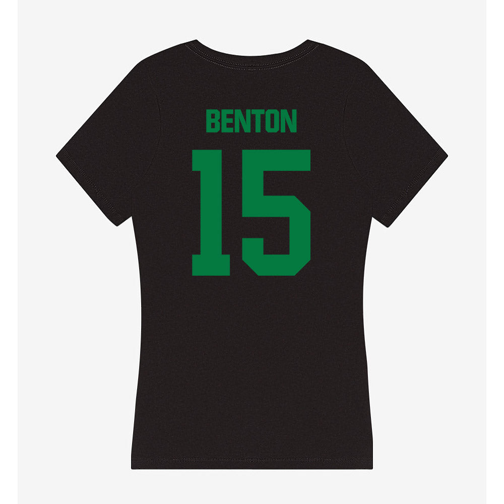 North Texas - NCAA Football : Justin Benton - Women's V-Neck T-Shirt-1