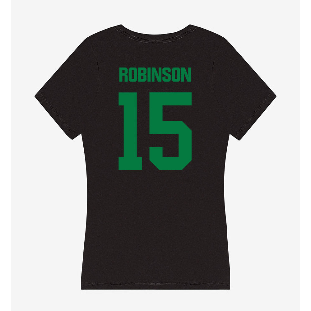 North Texas - NCAA Men's Basketball : Reece Robinson - Women's V-Neck T-Shirt-1
