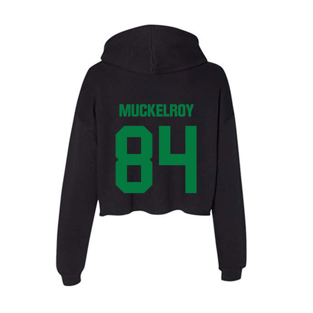 North Texas - NCAA Football : Jackson Muckelroy - Women's Crop Fleece Hoodie-1