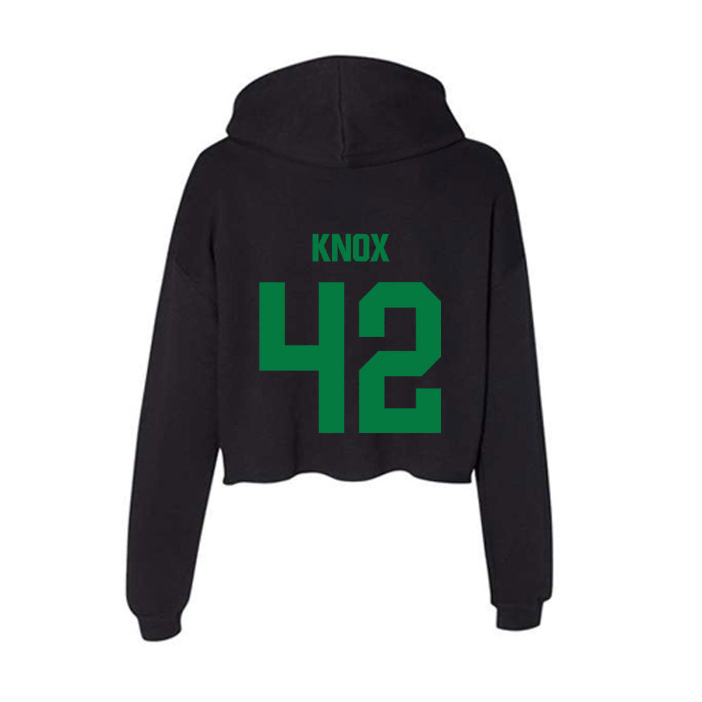 North Texas - NCAA Football : Brayden Knox - Women's Crop Fleece Hoodie-1
