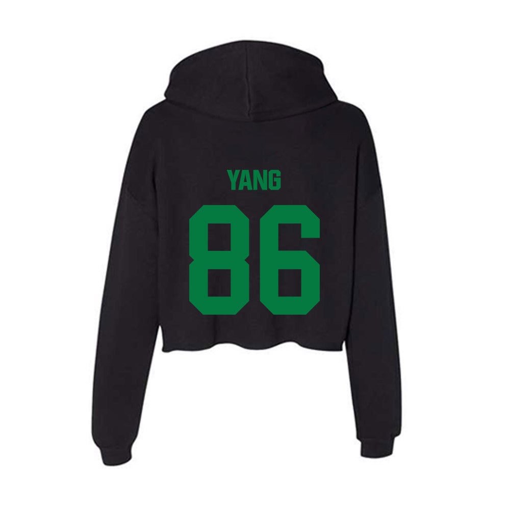 North Texas - NCAA Football : Zach Yang - Women's Crop Fleece Hoodie-1