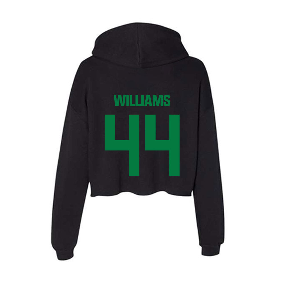 North Texas - NCAA Football : Dylan Williams - Women's Crop Fleece Hooded Sweatshirt-1